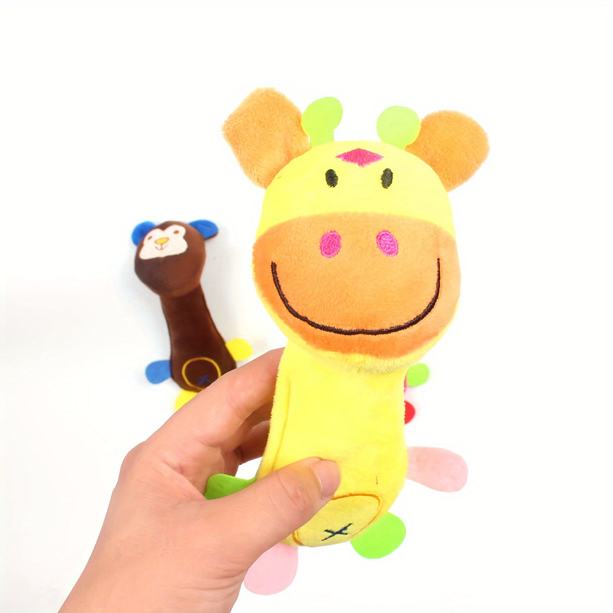 1pc Durable Squeaky Plush Toy for Dogs - Perfect for Grinding Teeth and Interactive Play with Animal Design