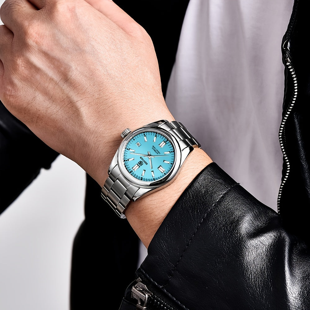 1pc Waterproof Stainless Steel BENYAR Men's Mechanical Sports Diving Wristwatches for Men