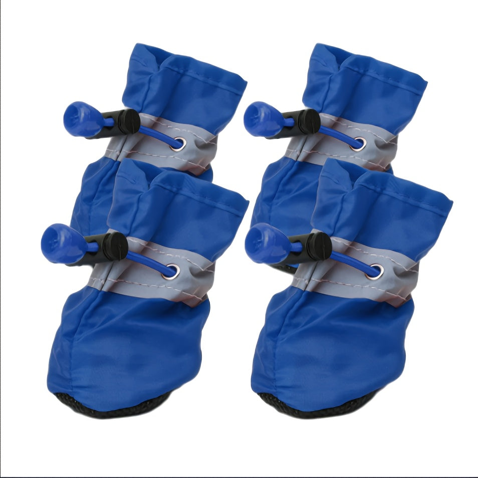 4pcs Water-Resistant Dog Shoes For Small Dogs - Protect Your Pet's Paws And Keep Them Dry Christmas Gift