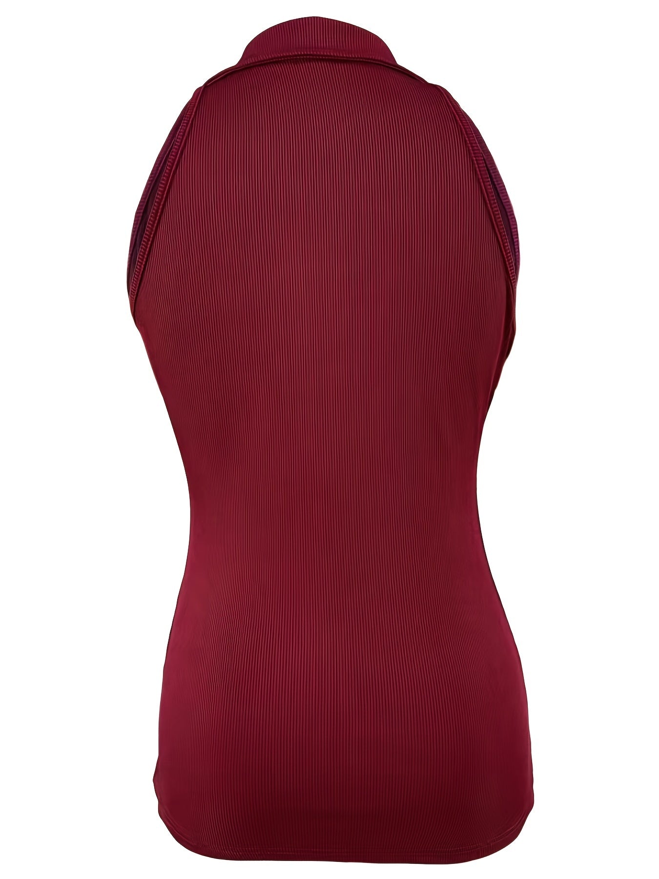 Women's Summer Slim-Fit Zip-Front Collar T-Shirt - Solid Color X-Line Short Sleeve Blouse, Medium Stretch Casual & Dressy Outfits