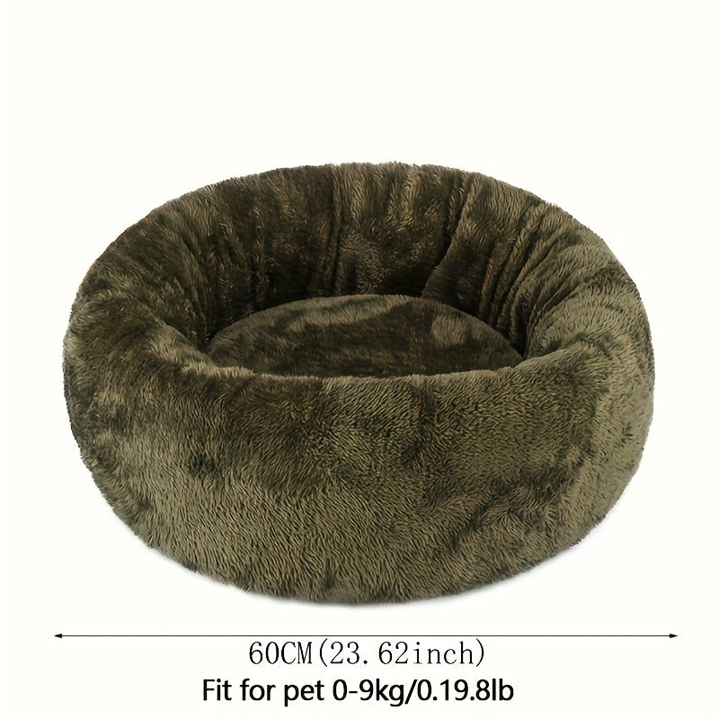 1pc Extra Large Plush Pet Bed with Soft Cushioned Interior - Heavy-Duty All-Season Comfort, Plush Bedding for Small/Medium/Large Dogs & Cats, No Assembly Needed - Ideal Christmas Gift for Pets, Cozy