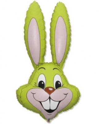 Rabbit Head Pastel Lime Green Balloon