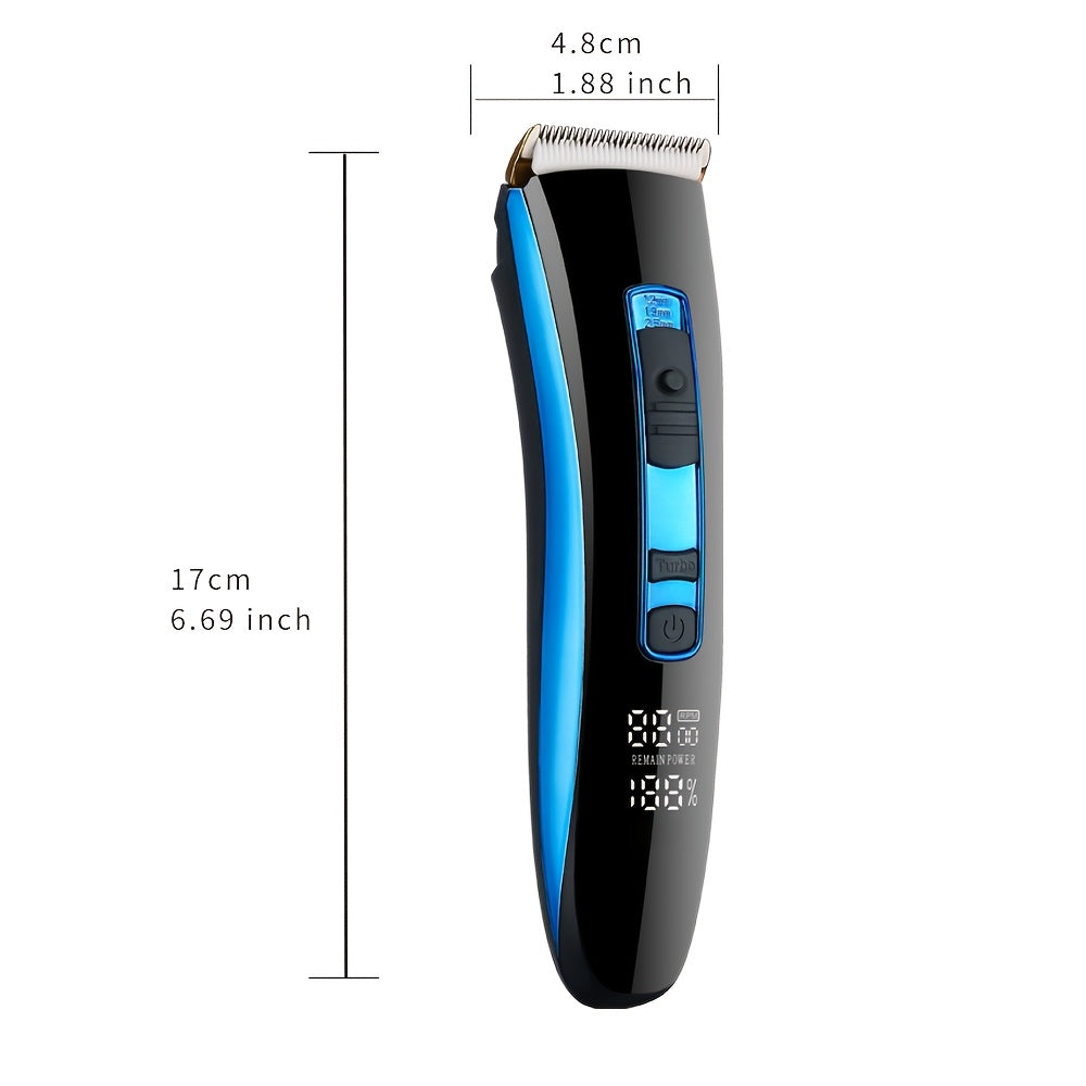 Rechargeable Professional Hair Clippers for Men - Includes LED Display and Grooming Kit - Perfect Father's Day Gift