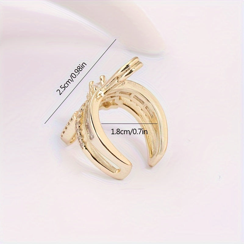 1pc of European and American Fashion Personality Synthetic Zirconia Copper Ear Bone Clip
