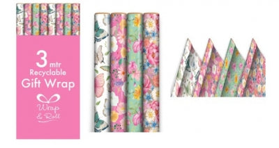 Floral Gift Wrap 3m