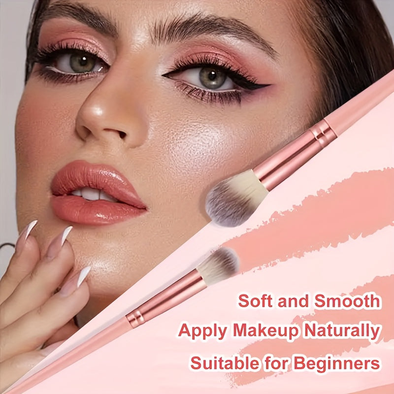 Popular Choice Luxury and Durable 21/41pcs of Pink Makeup Kit, the Set Includes a Multi-size Soft Brush, a Variety of Makeup Eggs, a Portable Large-capacity Travel Makeup Bag, and a Full Set of Pink 2026 Internet Celebrity Ma
