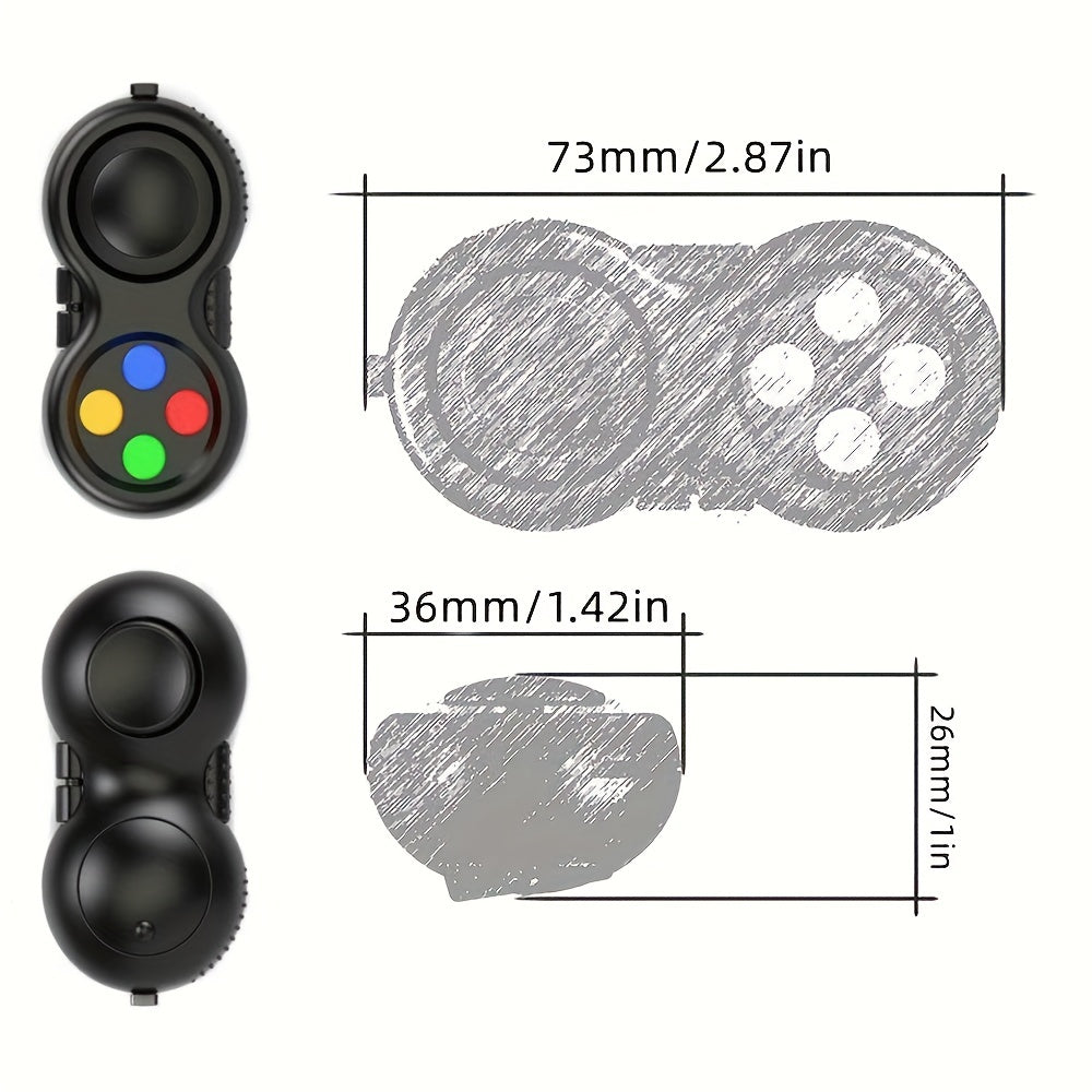 Fidget Pad With 8 Fidget Functions, Fidget Controller Stress Reducer, Fidget Toy Cube Relieves Stress And Anxiety Toys Christmas, Halloween, Thanksgiving Day easter gift