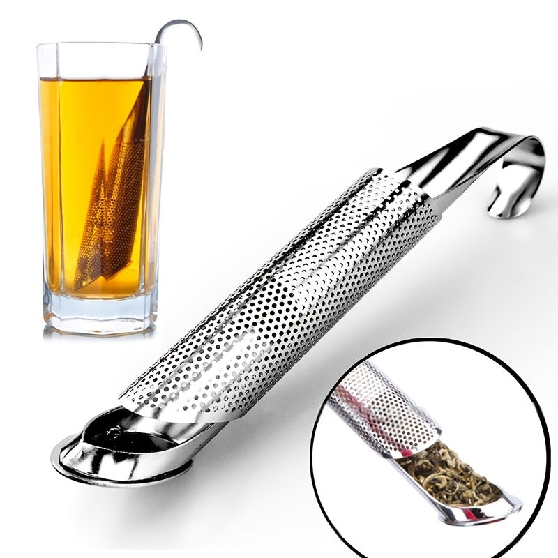 1pc Stainless Steel Tea Strainer Wand, Stainless Steel Tea Infuser, Long-Handle Tea Filter Stainless Steel Tea Diffuser For Loose Tea, Rose, Coffee, Spices