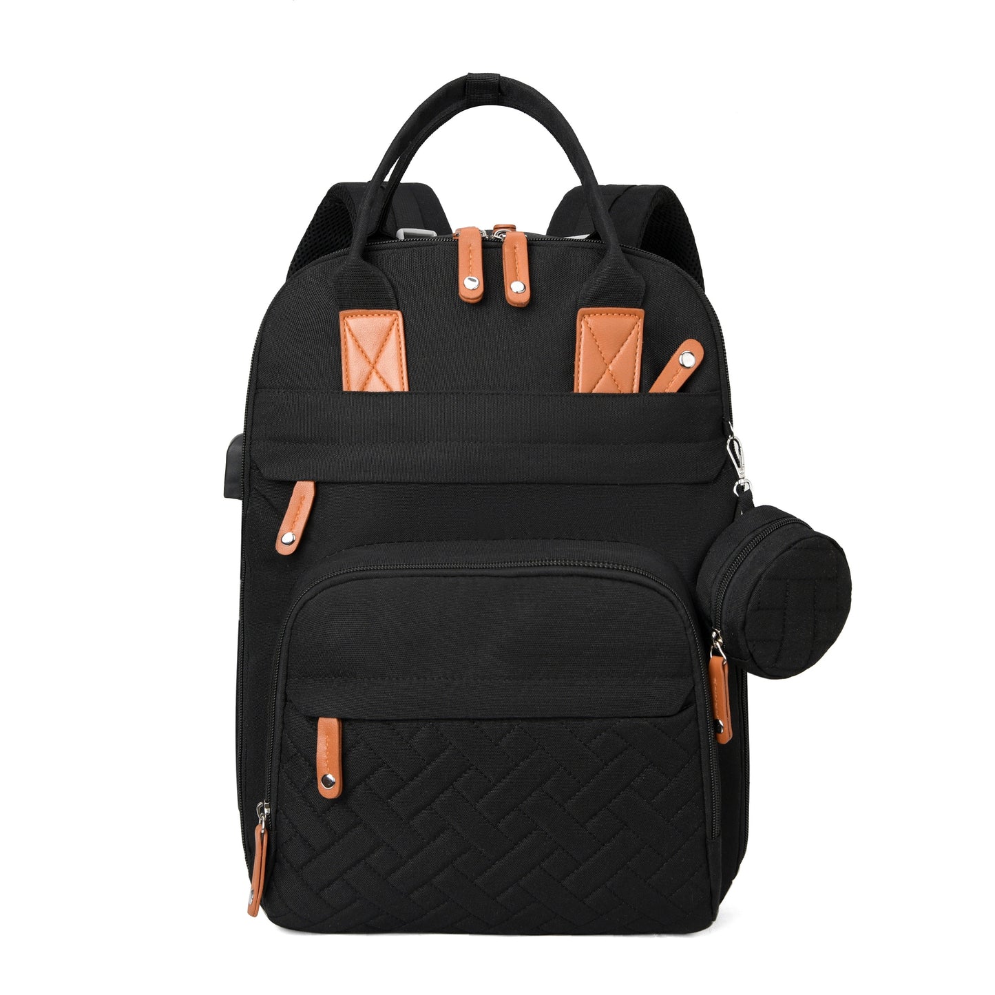 Lamroro Diaper Bag Backpack | Multifunction Travel Back Pack with Stroller Straps & Pacifier Case, Unisex and Stylish, Polyester, Zipper Closure, Utility Pocket, Mixed Color, Ideal for Registry and Shower Gifts