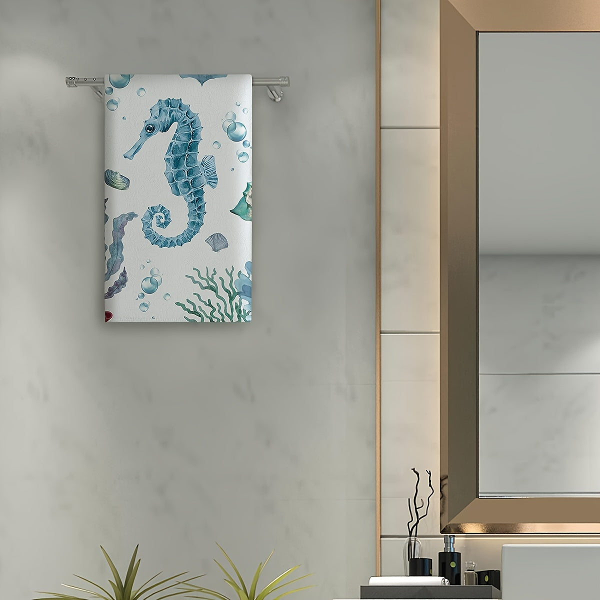6-Piece Beach Ocean Kitchen Towel Set - Ultra-Absorbent, Super-Soft, and Perfect for Kitchen Decor - Vibrant Turtle Design, Ocean-Inspired Animal Theme, Ideal for Hand Drying and Wiping Down Surfaces, 45 x 70 cm