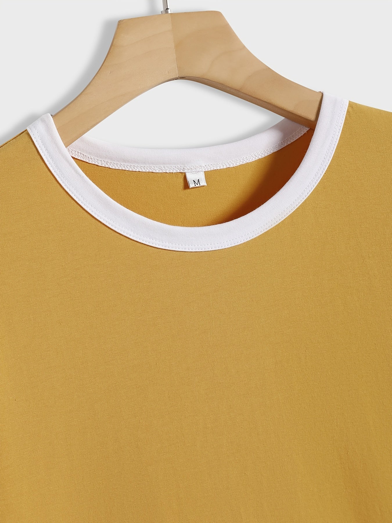 Summer Loose Crew Neck Short Sleeve Casual Simple T-shirt, Women's Clothing