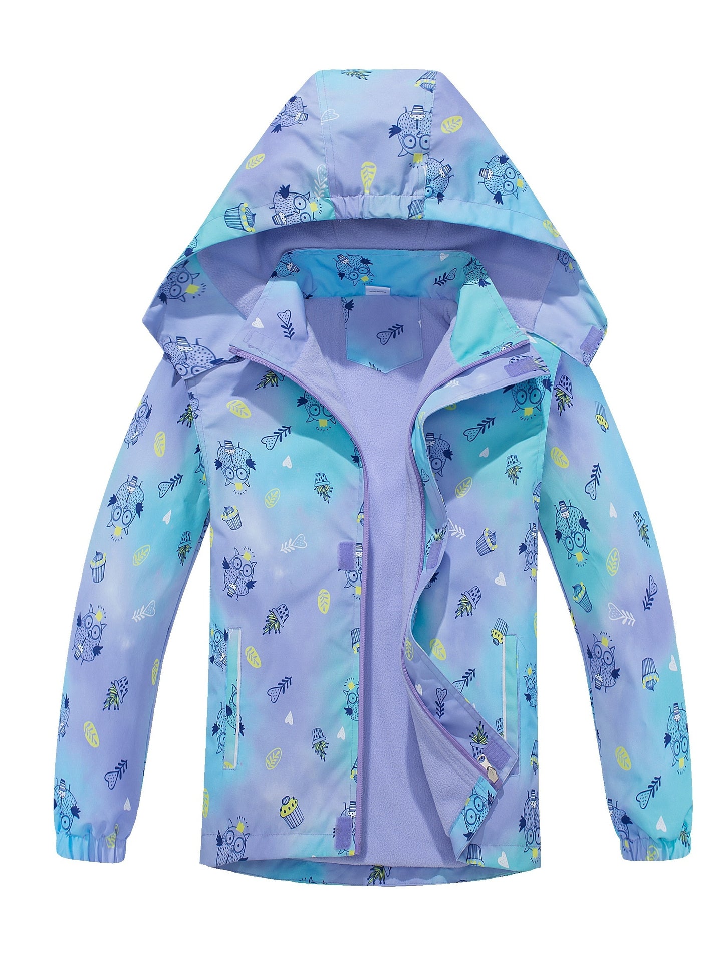 Vibrant Rainbow Camo Rain Jacket for Kids - Waterproof, Lightweight, Hooded, Fleece Lined, Windbreaker Coat with Removable Hood for Outdoor Play - Perfect for Rainy Days and Casual Wear