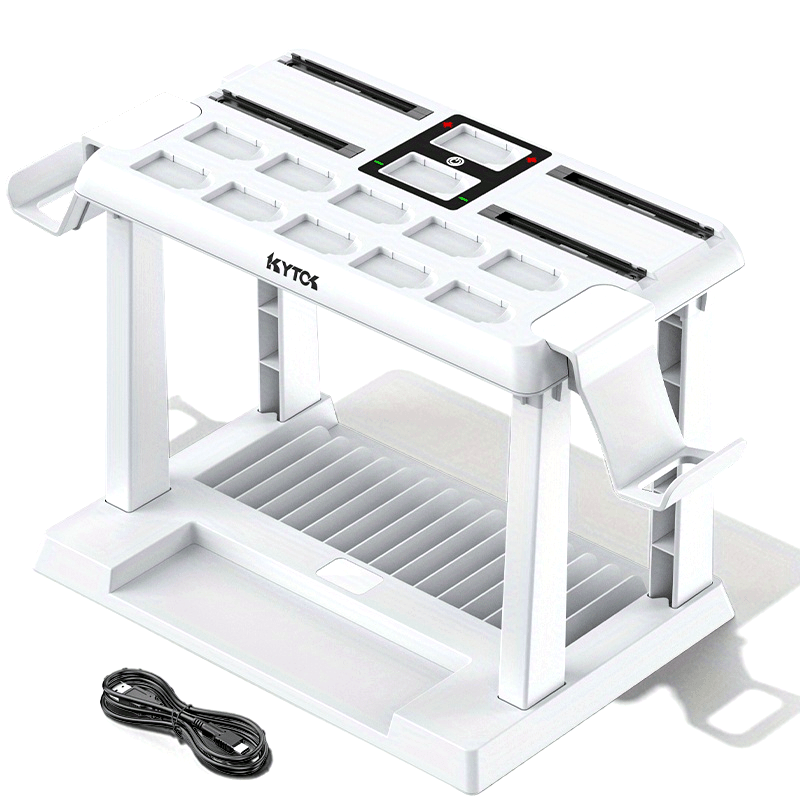 For Switch Handle Multifunctional Accessories Kit Storage with Card Slot and Charging Bracket for Game CD Cassette