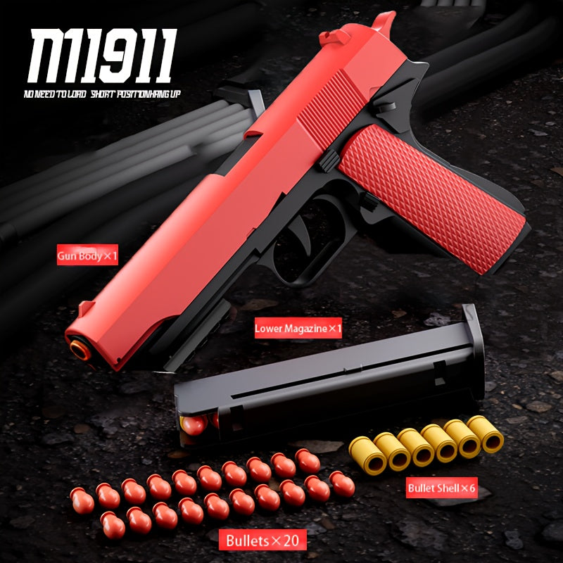 New Style Toy Gun Soft Clip Pistol [Upgradeable Continuous Shot] Short Bit Suspension Mode Clip And Pull Back Action, Toy Foam Blaster, Educational Toys Models Halloween Christmas Gift