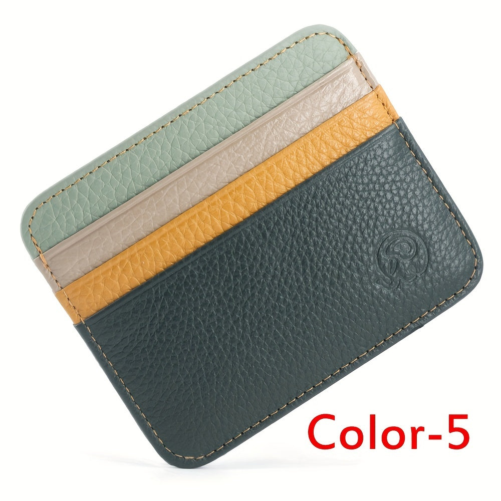 Minimalist Credit Card Holder Anti-theft Leather Wallet, Slim Front Pocket Wallet Christmas Gift