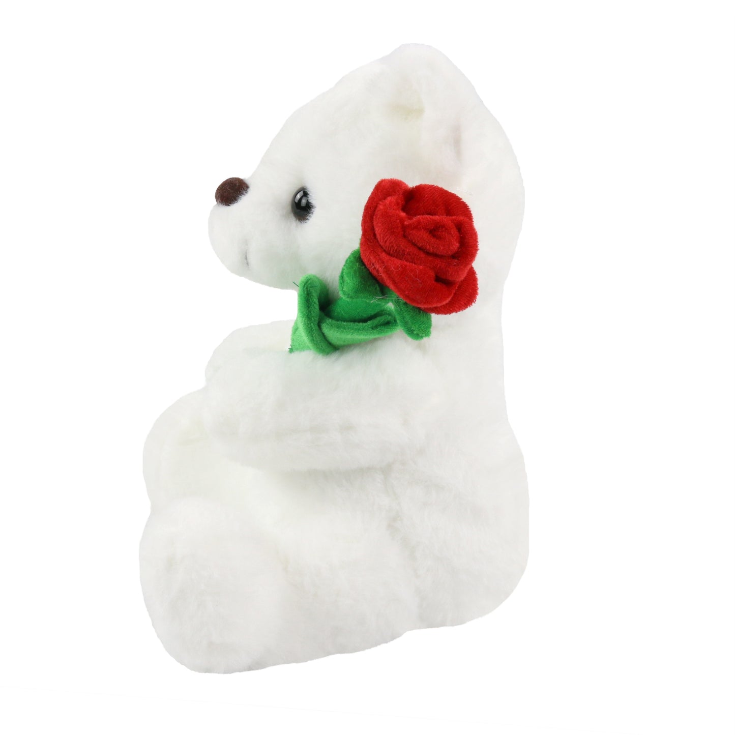 Glow Guards Glow Bracelet White Bear Plush Toy Soft And Cute Stuffed Animal, Christmas Halloween Thanksgiving Gift, Interior Decoration, Without Battery, 10.5 In/26cm