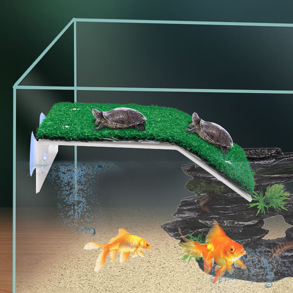 Turtle Basking Drying Resting Platform, Suction Cup Climbing Ladder, Fish Tank Decoration