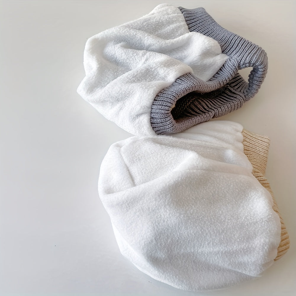 1pc Children's Knit Hat, Warmer Pullover Cap With Cute Ear Fleece Lined For Baby Boys & Girls In Autumn Winter