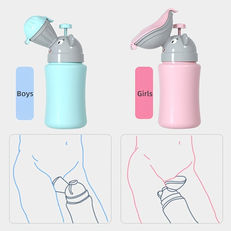 Portable Potty for Toddlers - Leak-Proof Travel Potty with Easy-Clean Design, Compact & Lightweight for Home, Travel, Camping, Daycare - Potty Training Toilet (Pink/Blue) - Ideal for Ages 2, Potty Training Toilet, Playful Des