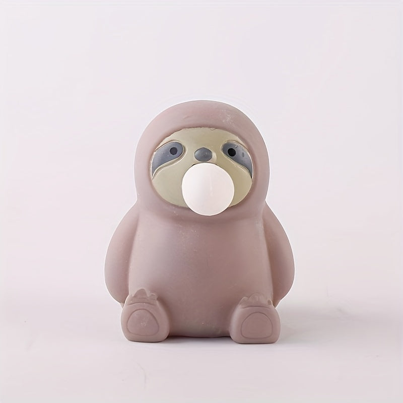 Use This Cute Sloth Stress Relief Toy, Sloth Toy With Soft Rubber Compression For Instant Stress Relief And Fun Bubble Action