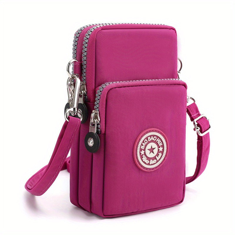 1pc Unisex Nylon Passport Holder - Retro Zipper Closure, Adjustable Strap - Going Out Essentials | Lightweight & Compact | Wet Wipe Clean