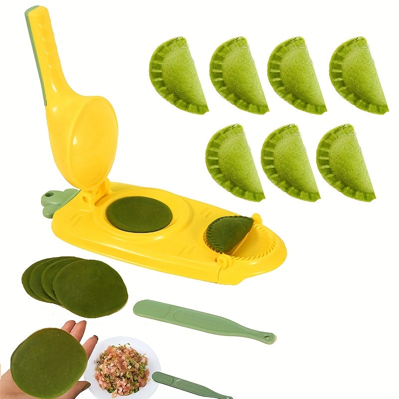 1pc, 2 In 1 Dumpling Maker, Dumpling Maker Machine, Kitchen Dumpling Making Tool Baking Pastry Manual Artifact For Pressing Dumpling Skin Wrapper Mould Dough Press Maker Great To Beginners