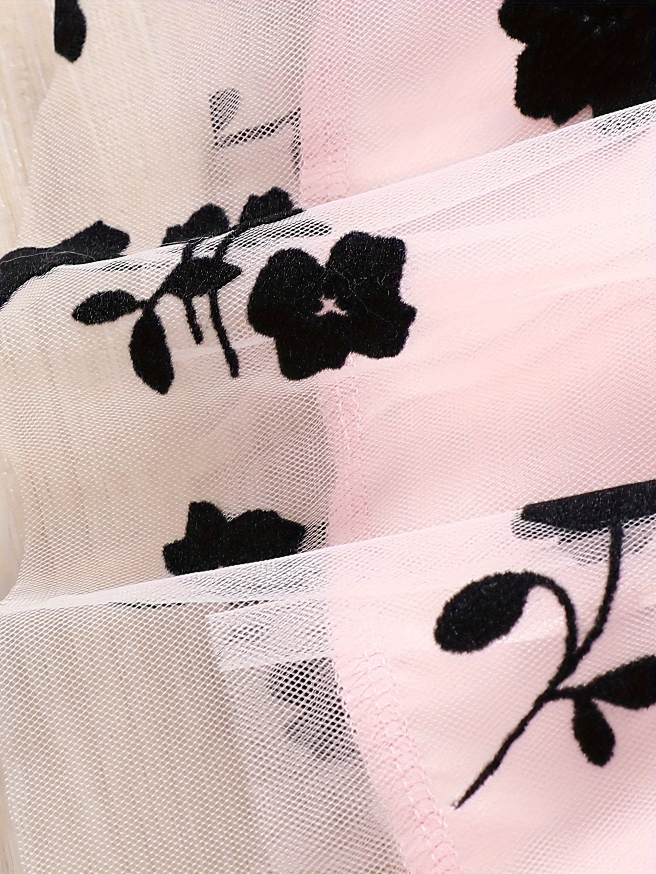 Splicing Flower Graphic Cami Tutu Dress Girls Summer Clothes Party Gift