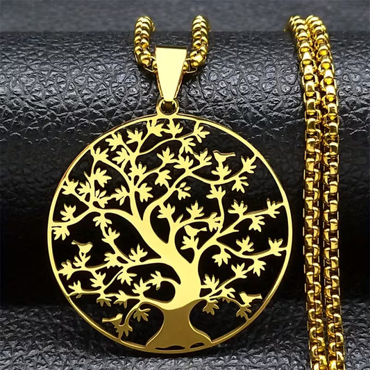 Tree of Life Stainless Steel Fashion Necklace