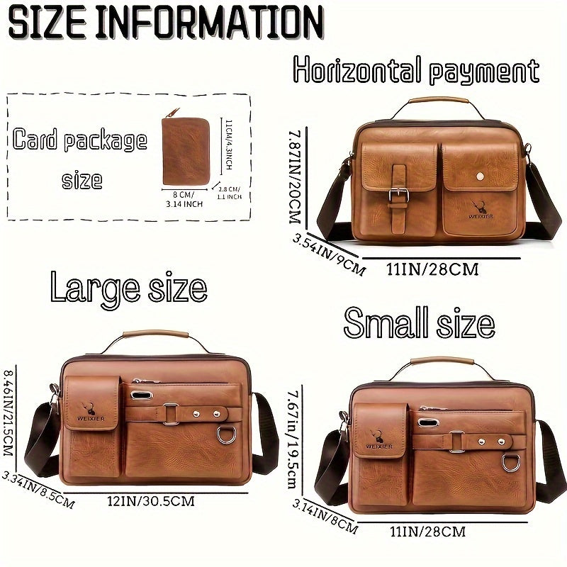Men's Single-Shoulder Bag, Crossbody Bag, Business Messenger Bag, Shoulder Bag, Handbag, Casual Bag for Men