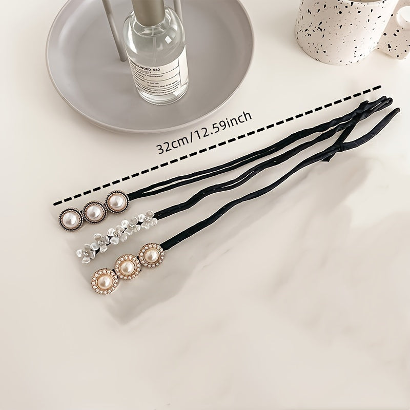 1pc Chic Flower Pearl Hair Bun Maker - Instant Elegant Donut Style - Versatile Hair Ties for Effortless Buns - Perfect for Any Occasion