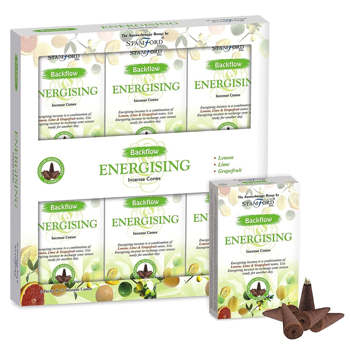 Aromatherapy Backflow Cones - Energising