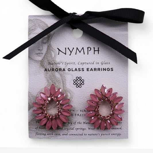 Soft Pink - Vintage Glass - Loop - Earrings