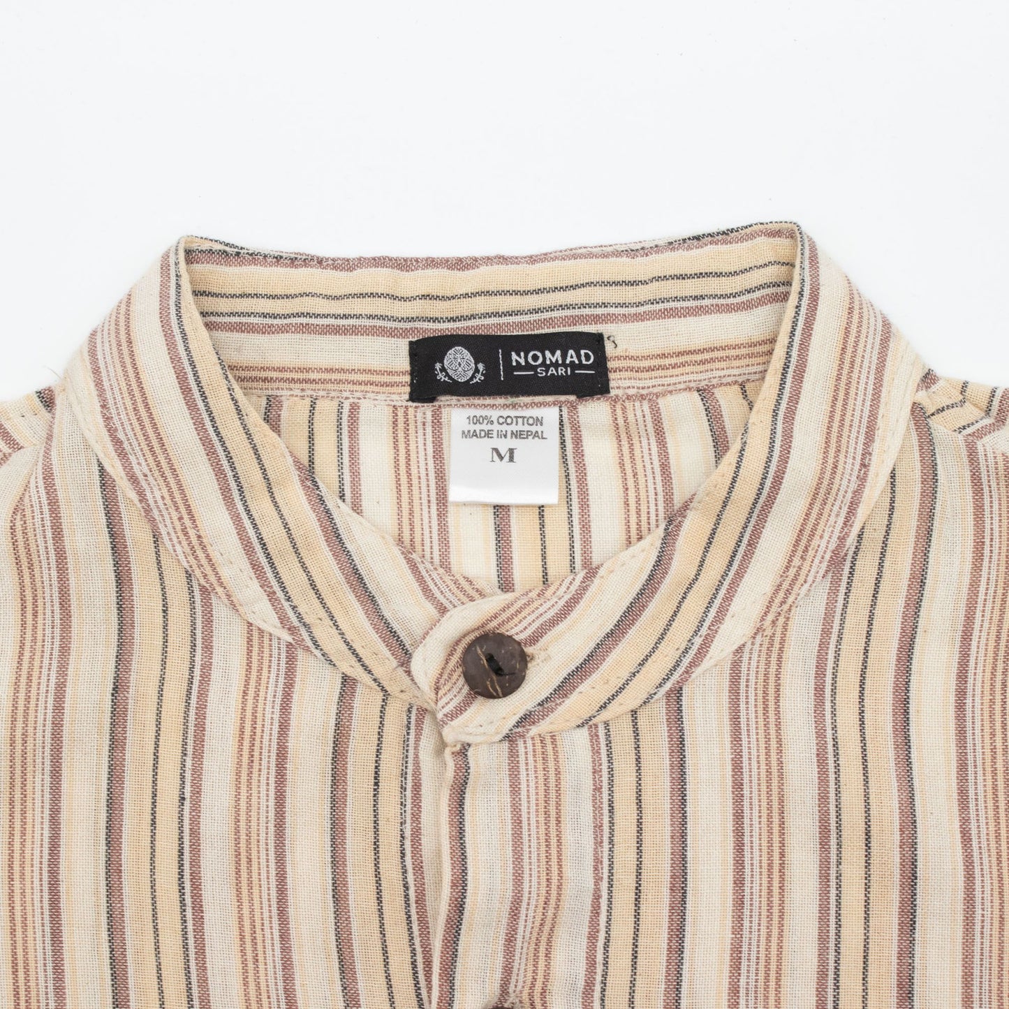 Nomad Sari Grandad Shirt - Brown Beige - Medium
