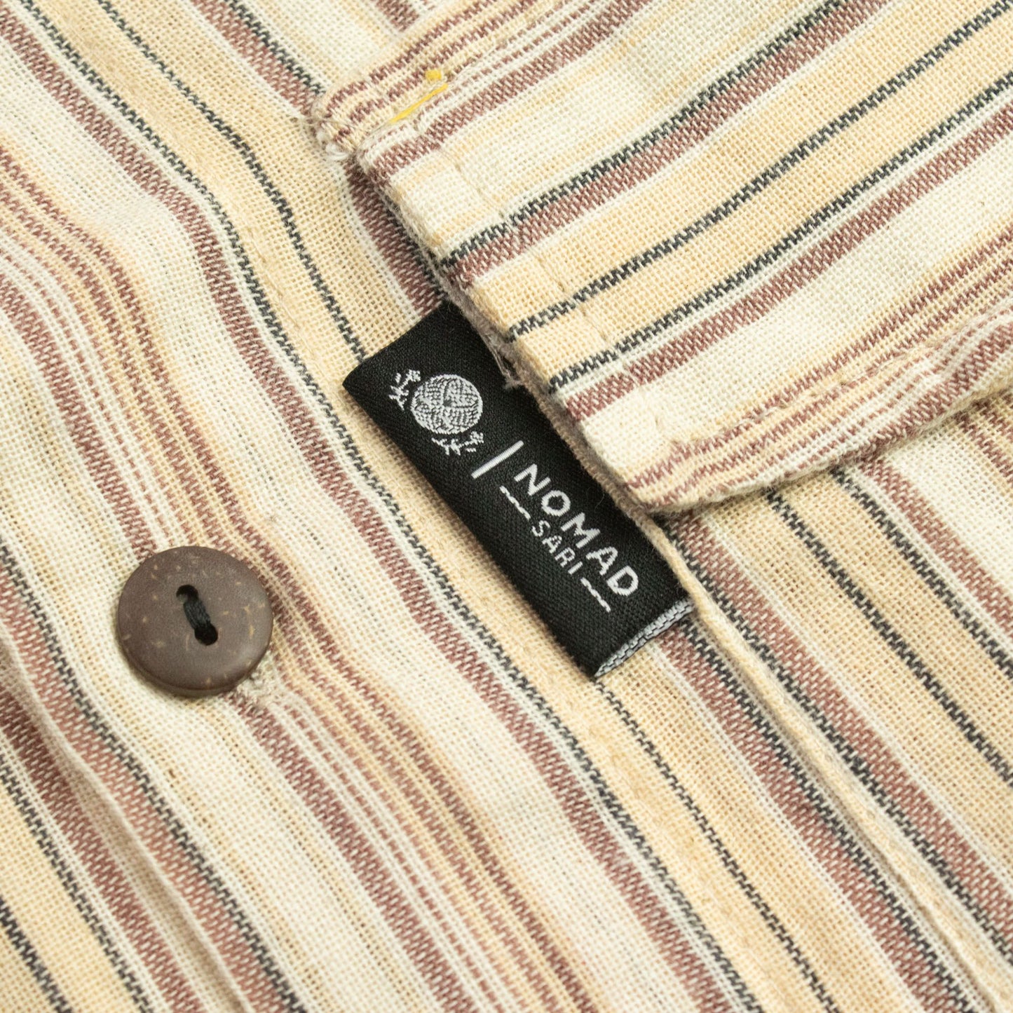 Nomad Sari Grandad Shirt - Brown Beige - Medium