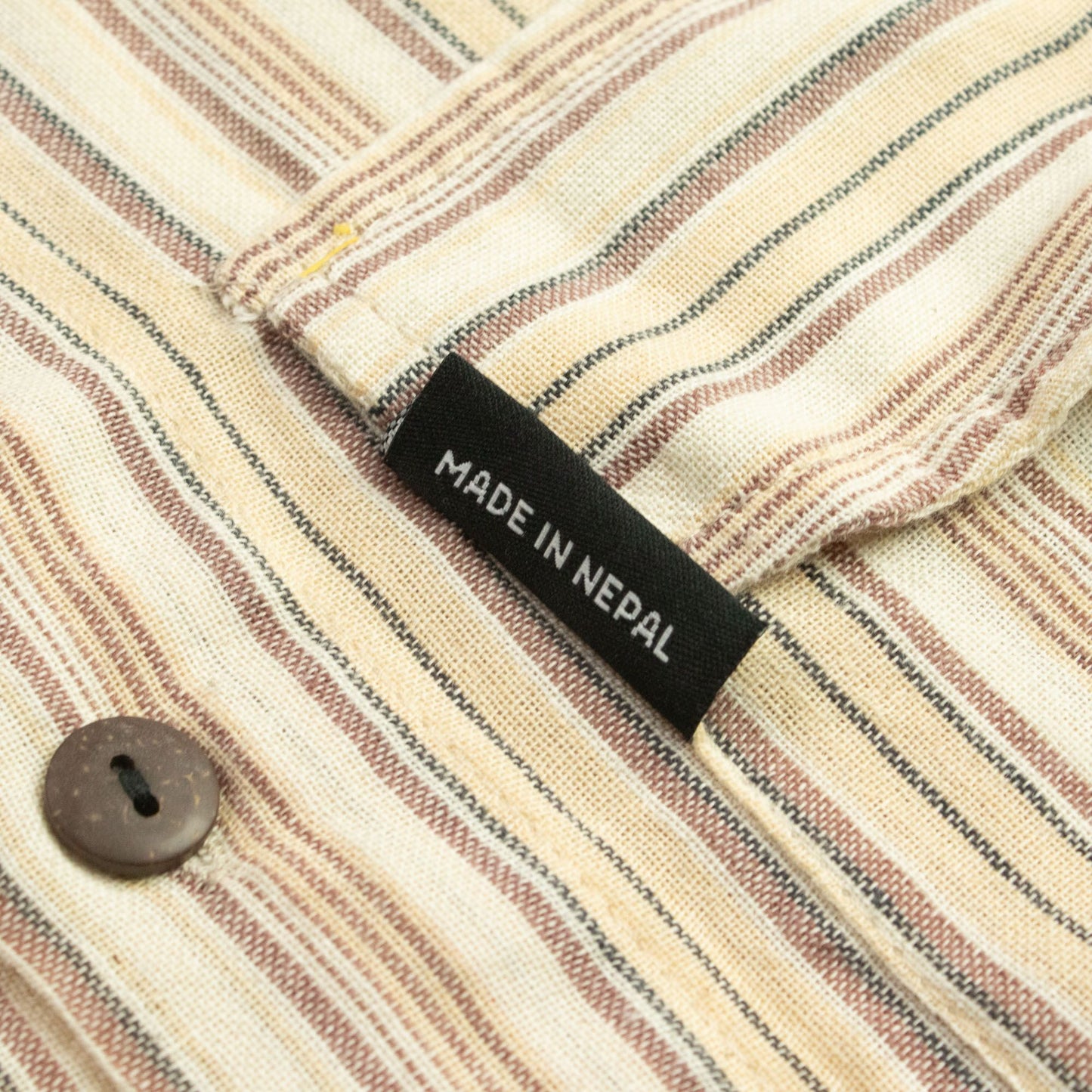 Nomad Sari Grandad Shirt - Brown Beige - Medium