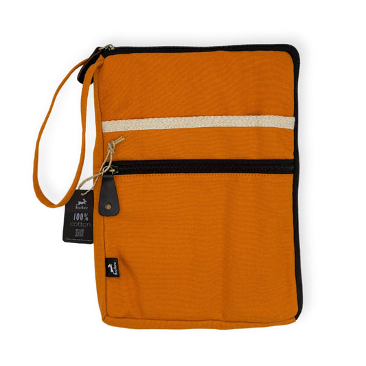 Canvas Travel Laptop Pouch - Orange