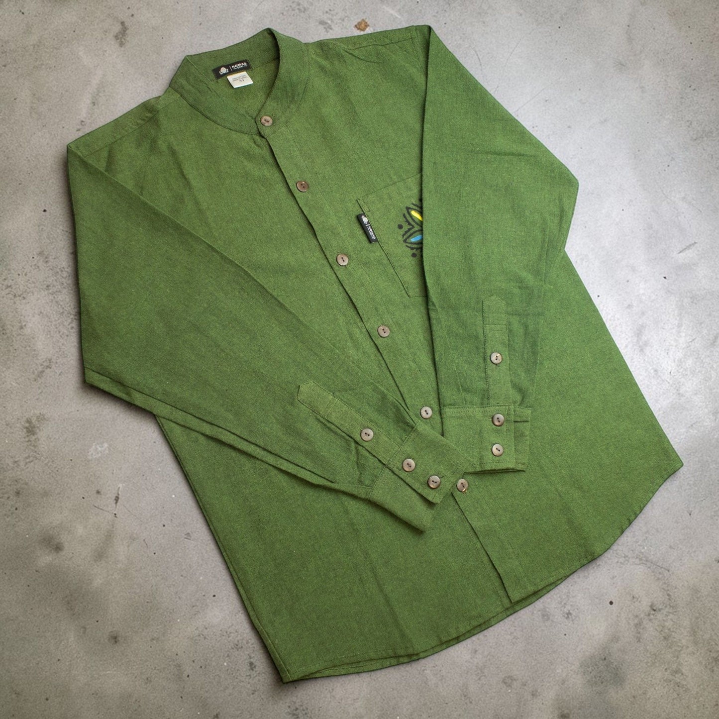 Nomad Sari Kathmandu Shirt - Forest Green - Large