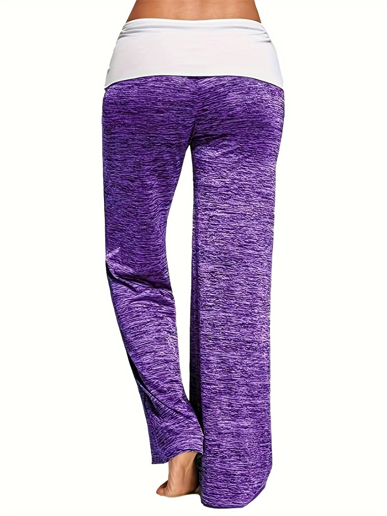 Wide Leg Elastic Yoga Pants, Loose Casual Drawstring Pants, Women's Clothing