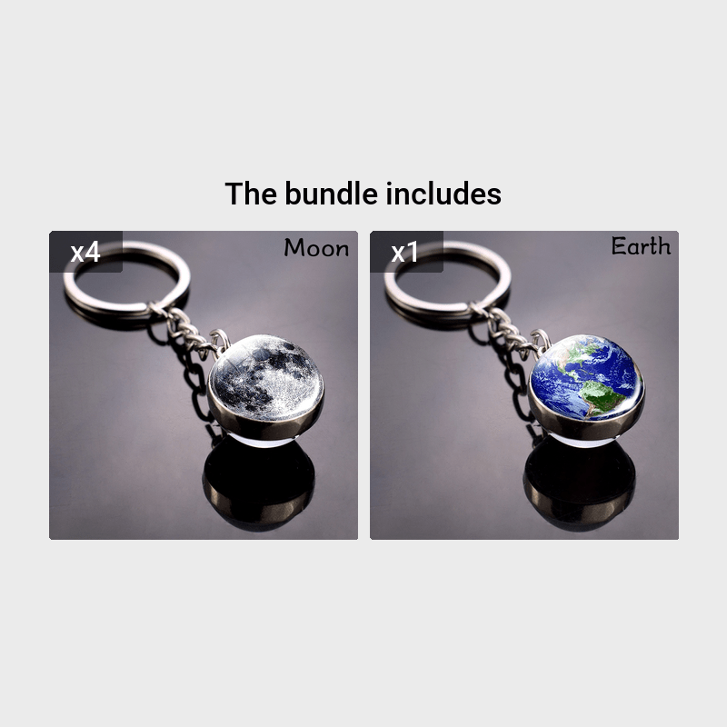 Solar System Eight Planets Keychain