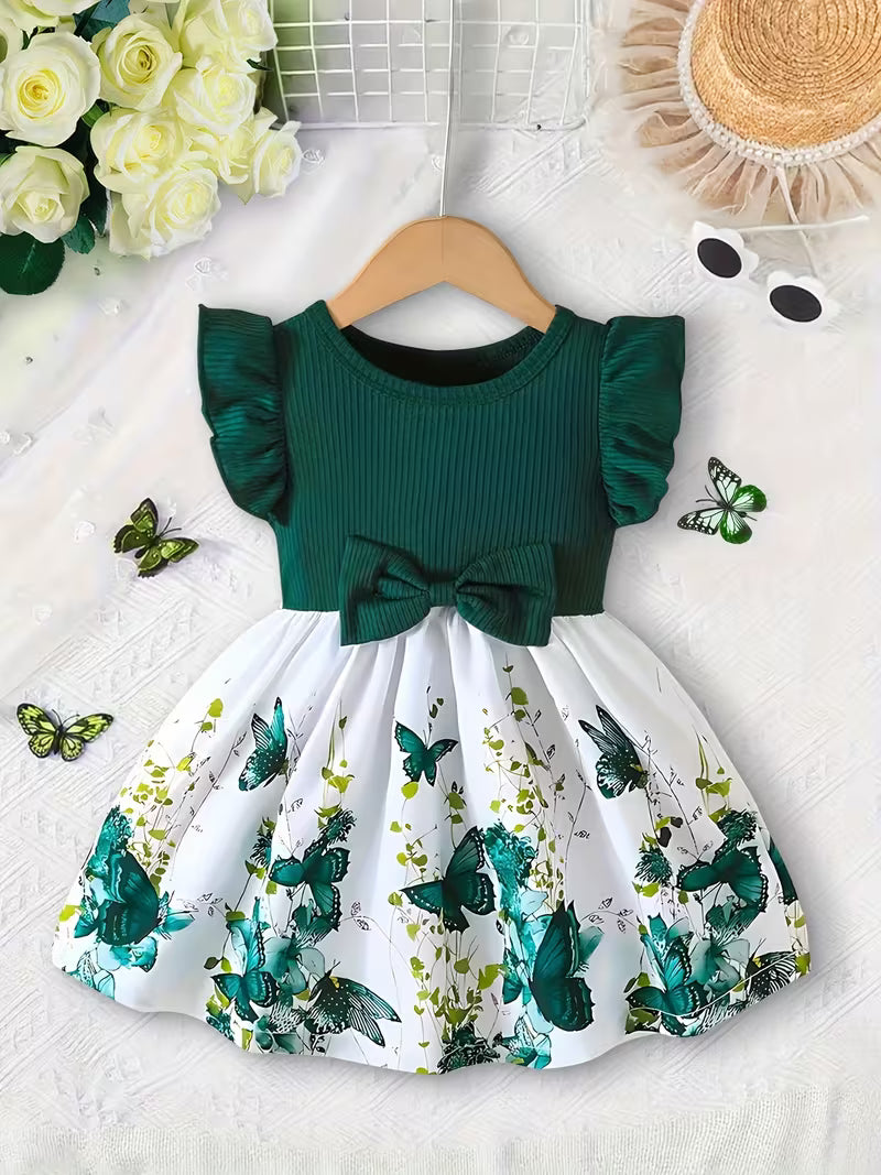 Kid's Butterfly Dress With Bow