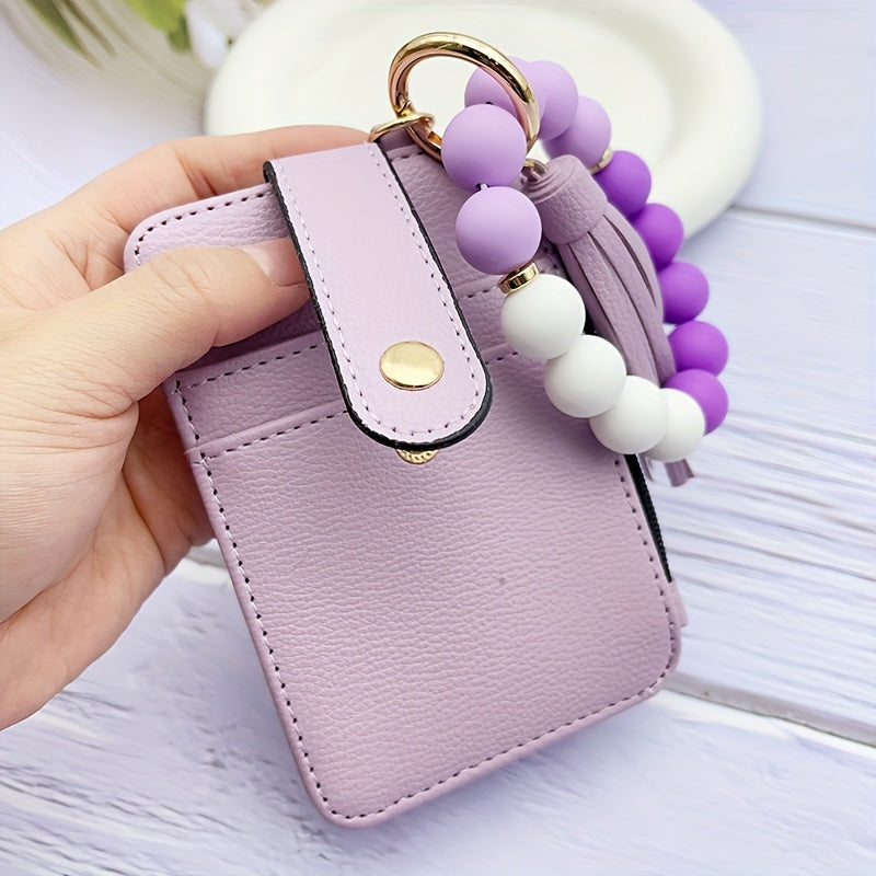 1pc Stylish Leopard Sun Flower Cow Pattern Silicone Bangle - Western Cowboy Bag Bead Keychain, Ladies Wallet Card Holder, Fashionable Key Ring with Unique Design and Colorful Pattern