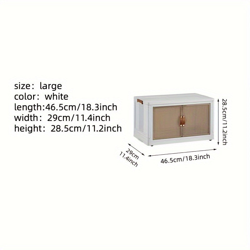 1pc Transparent Storage Box Collapsible Storage Bin with Lids and Pulley - Portable 1/2/3 Layers Organizer for Easy Access and Convenient Storage