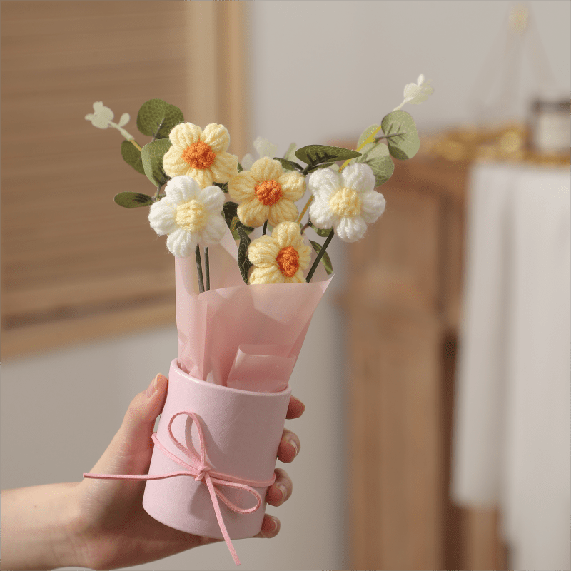 Charming Fleece Puff Tulip in Illuminated Gift Bag - Perfect for Birthday & Holiday Decor, Spring Home Accent, No Battery Required, Flower Decorations