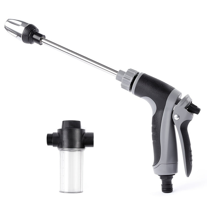 1pc High Pressure Car Washing Water Gun RV Cleaning Tool Plastic Gun Body Long Rod Nozzle Garden Hose Nozzle Garden Flower Shower Multi-Function Watering Tool Powerful Car Brush Artifact Cleaning Tool