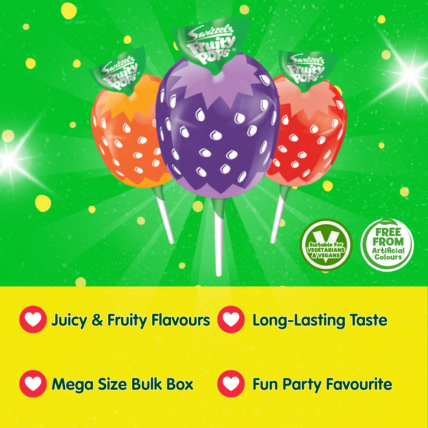 Swizzels Fruity Pops, Lollipops Bulk, Lollies Sweets Bulk, Bulk Sweets, Swizzels Sweet, Sweet for Party Bags, Multipack Sweeties, Wrapped Sweeties, Candy Multipack, Wholesale Candies, 100pcs