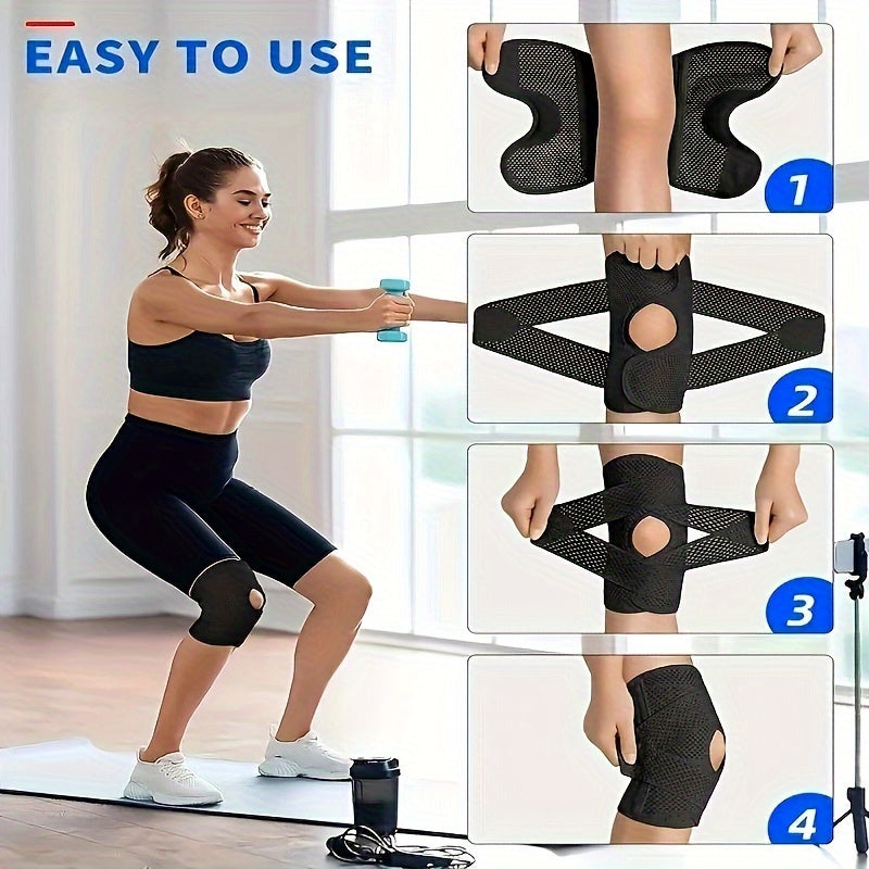 1pc for sports Knee Sleeve - Breathable, Elastic, and Durable Knee Brace for Men & Women, Ideal for Running, Outdoor Activities, and for sports, Hand Wash Only, No Power Needed