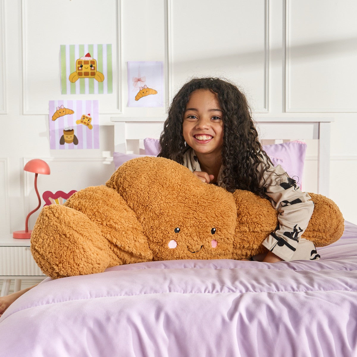 Claude The Croissant Cuddle Cushion - Brown 45 x 40 x 30cm