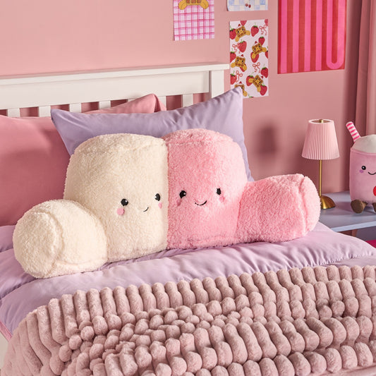 Cotton & Candy The Marshmallow Cuddle Cushion - Pink/White 71 x 34 x 47cm