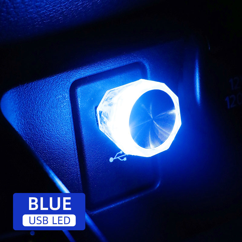 Car Mini USB LED Atmosphere Light Indoor Environment Decoration Mood Light Car PC Computer Portable Light Plug And Play Super Bright