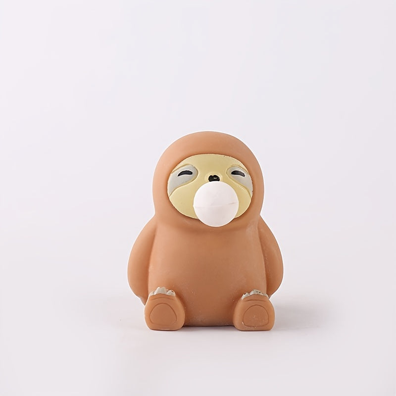 Use This Cute Sloth Stress Relief Toy, Sloth Toy With Soft Rubber Compression For Instant Stress Relief And Fun Bubble Action